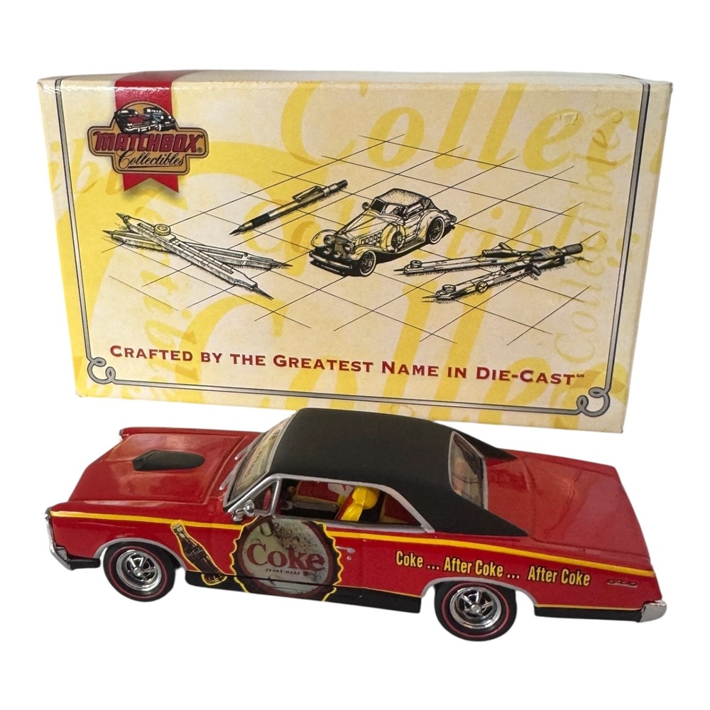 Matchbox Coca-Cola 1967 Pontiac GTO Diecast Car Cruisin with Coke Dinky YMC03/B